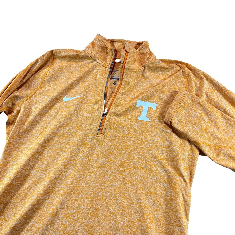 Nike Pullover Women Large Orange Tennessee Volunteers Quarter Zip Dri-FIT 31262X